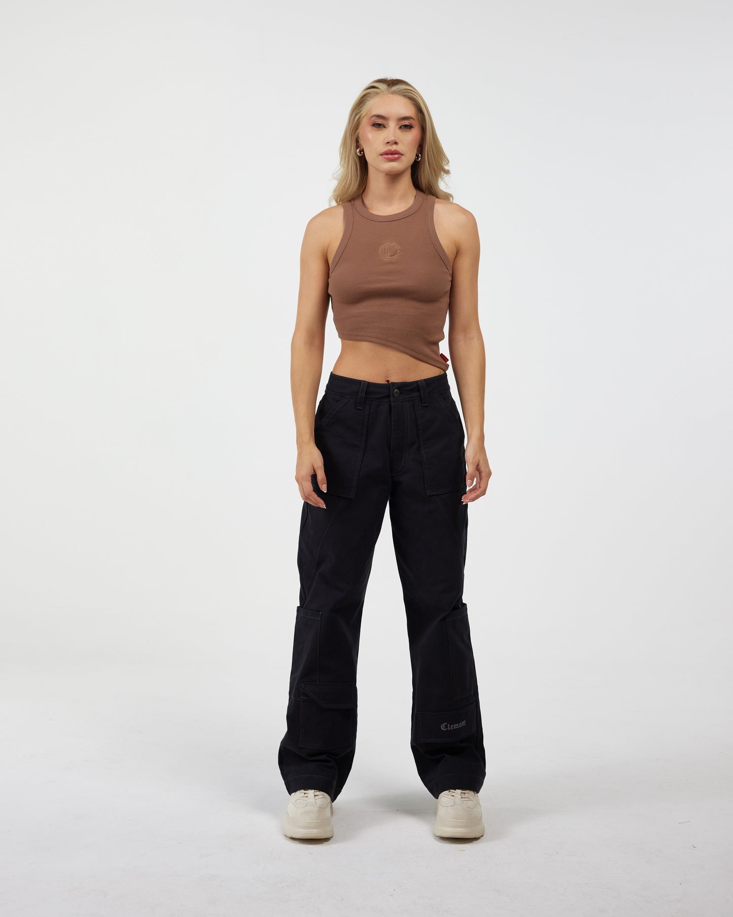 PIACEVOLE CROP TOP TAUPE CLEMONT