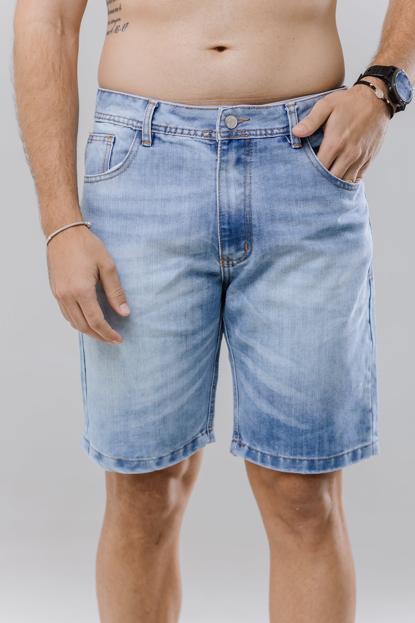 BERMUDA LIGTH PURPLE DENIM