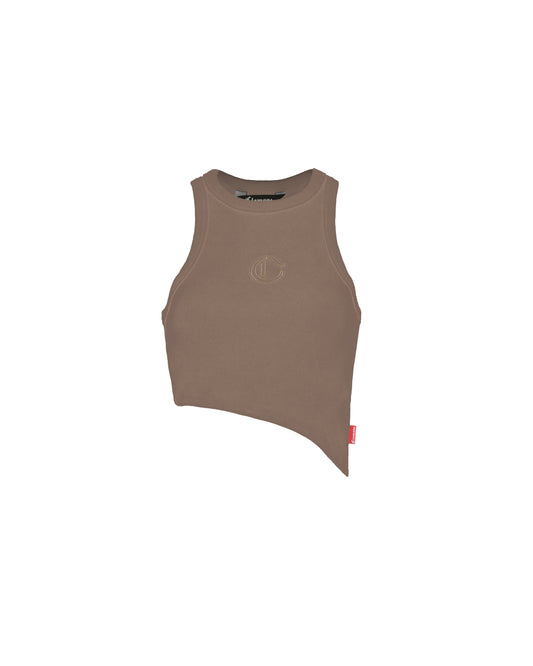 PIACEVOLE CROP TOP TAUPE CLEMONT