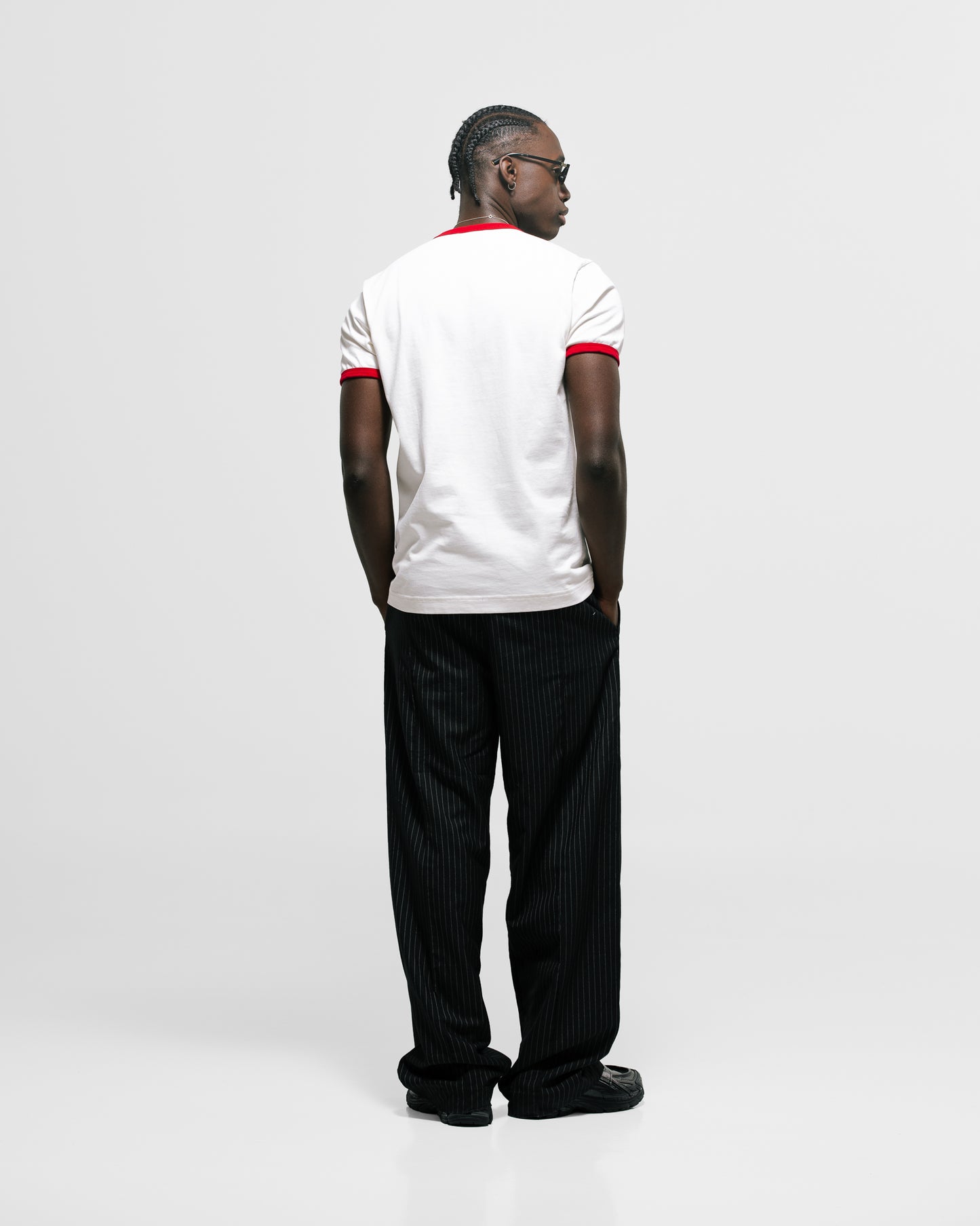 Camiseta Tutto Bene Ringer Fit Blanco Hueso MONOIC