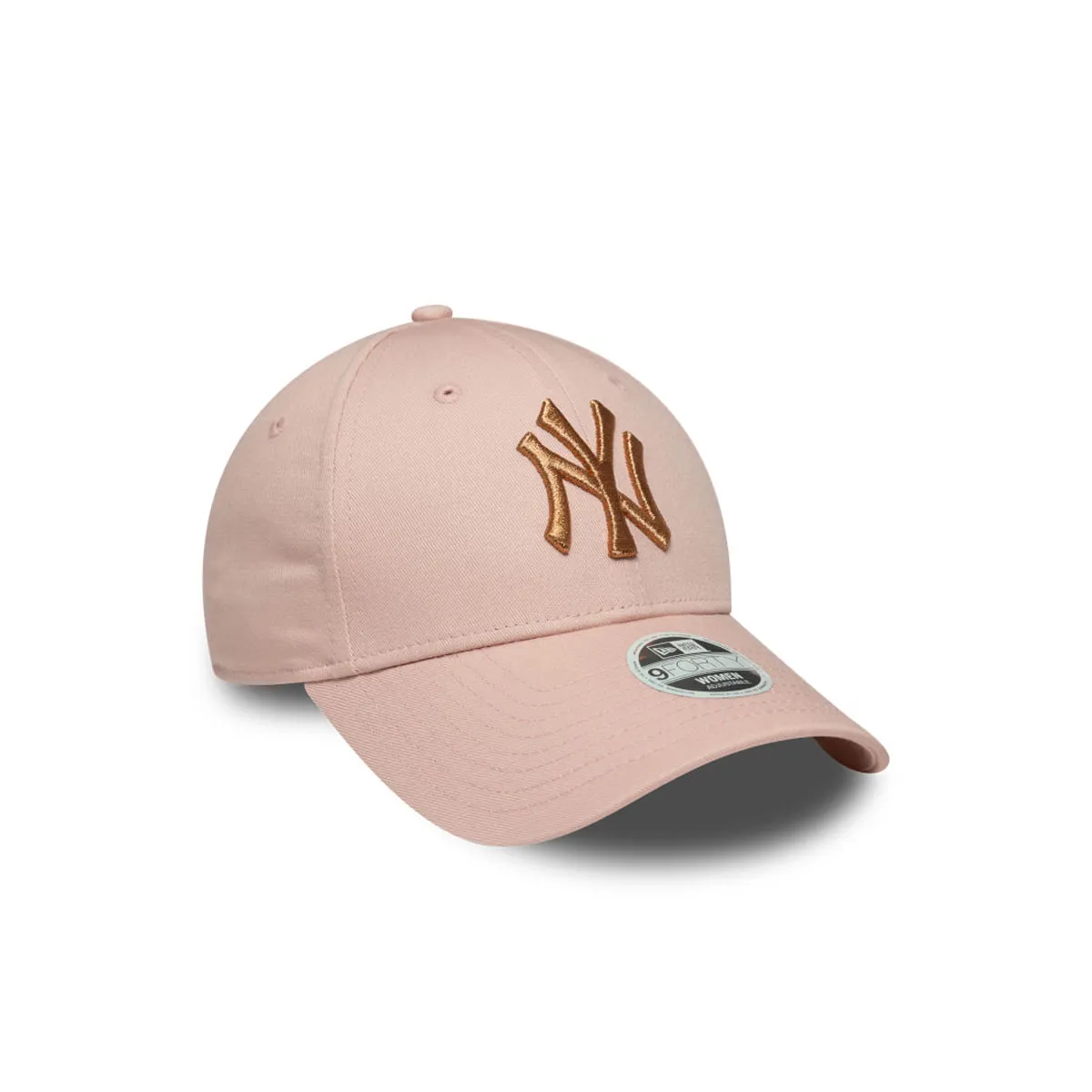 New York Yankees MLB Metallic 9FORTY Ajustable Rosada Women New Era
