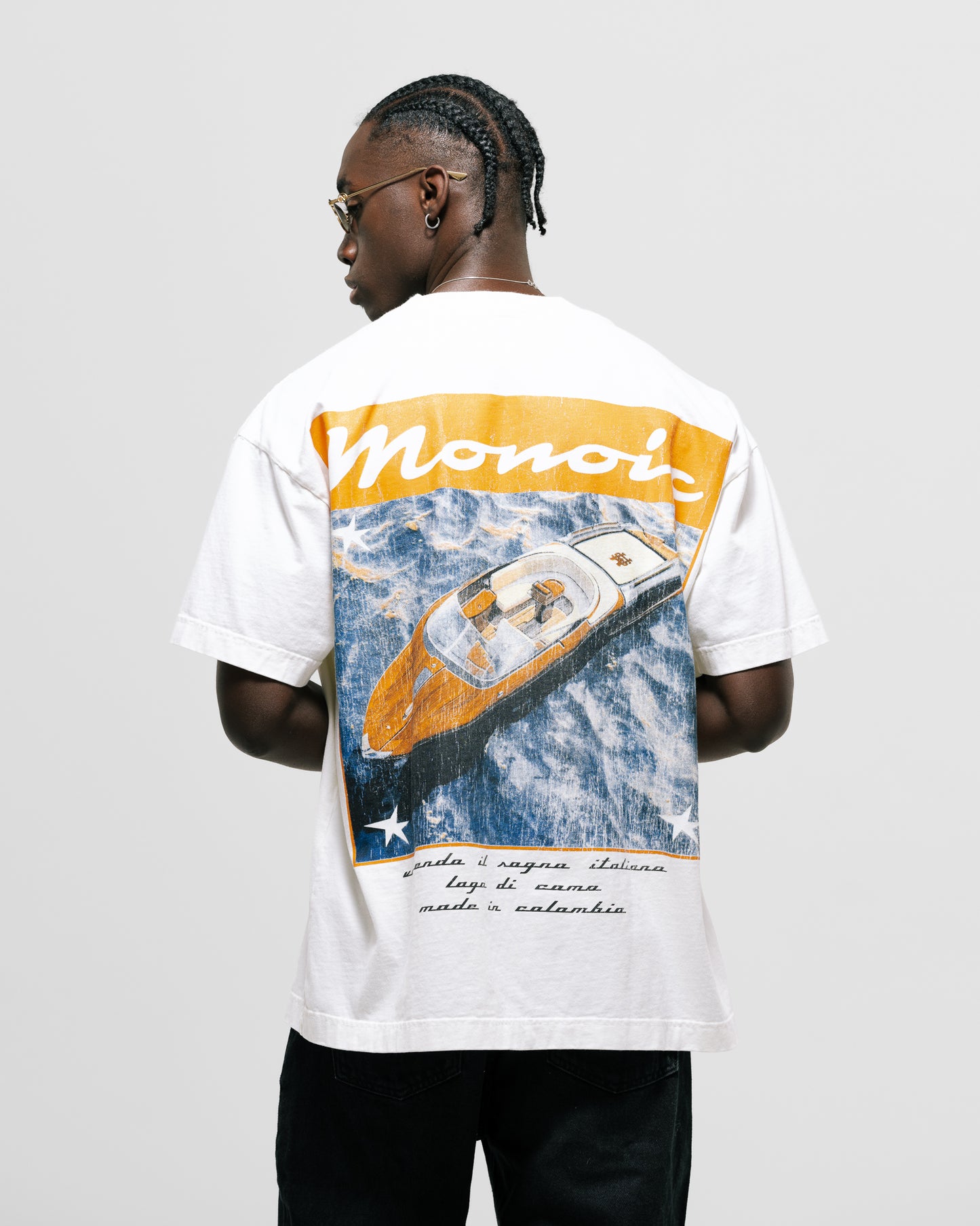 Camiseta Oversized Di Como Blanco Hueso MONOIC