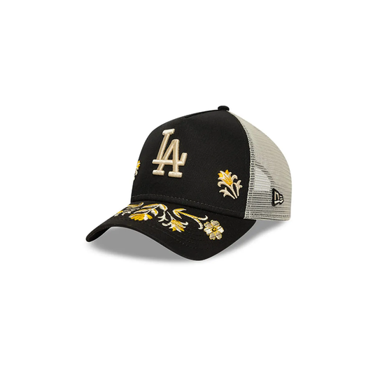 Los Angeles Dodgers MLB Floral 9FORTY Ajustable Negra Unisex New Era