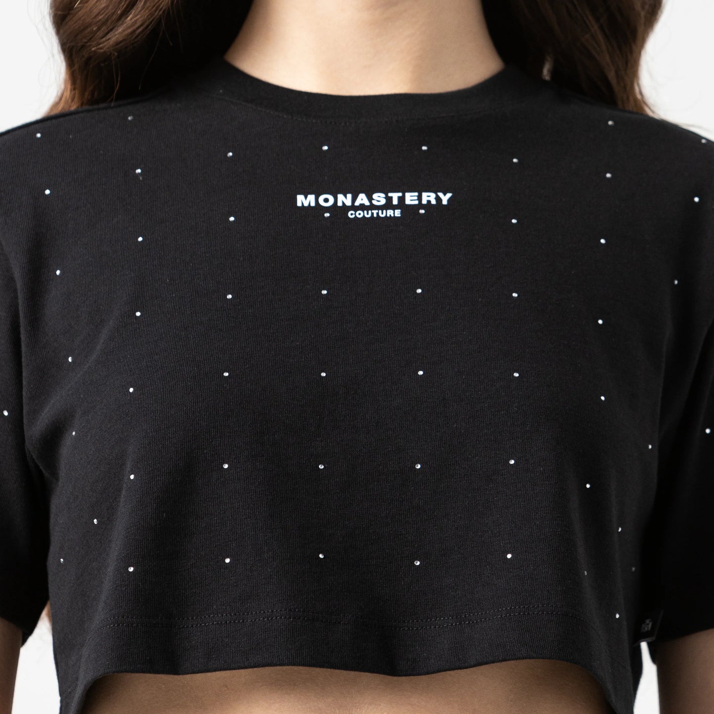 SORA CROP TOP BLACK MONASTERY