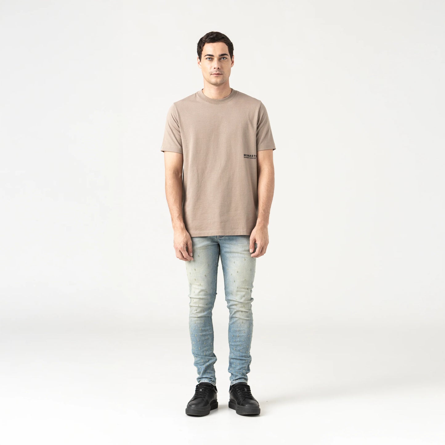 APPLEJACK T-SHIRT TAUPE GRAY MONASTERY