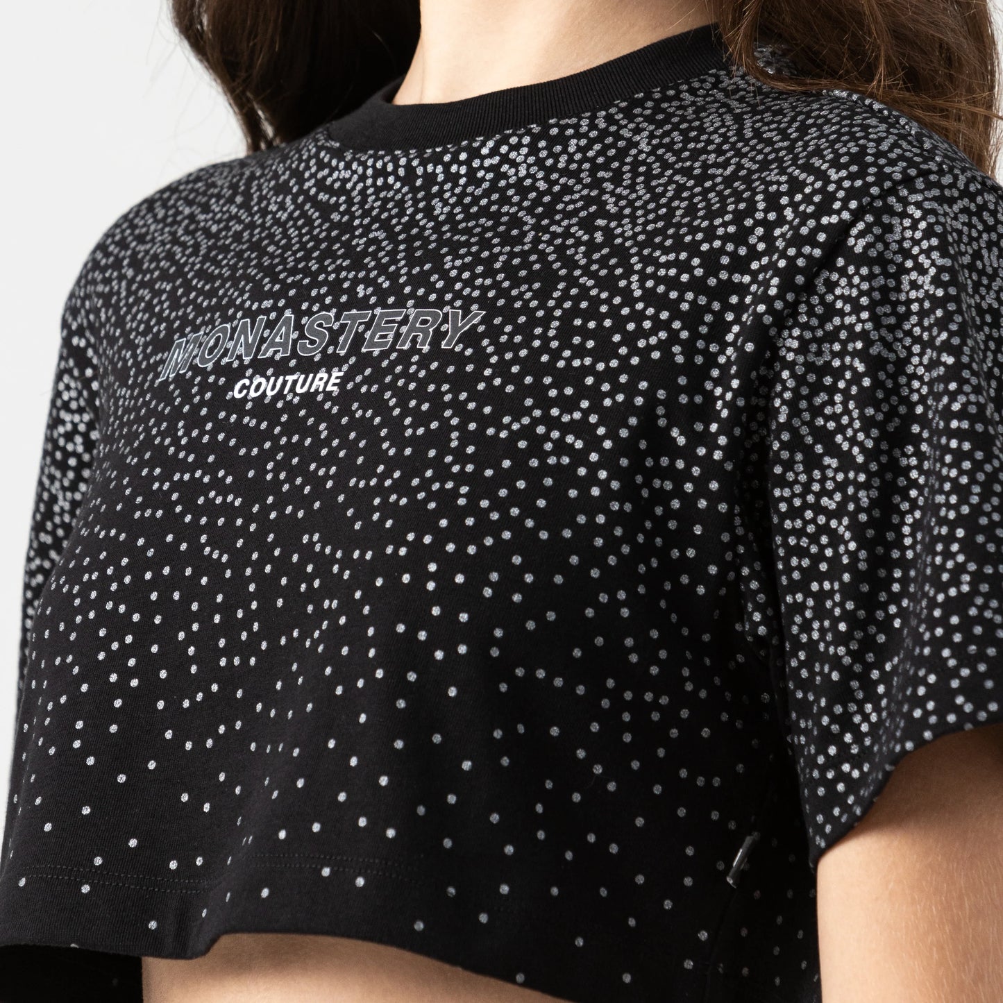 TESSIE CROP TOP BLACK MONASTERY