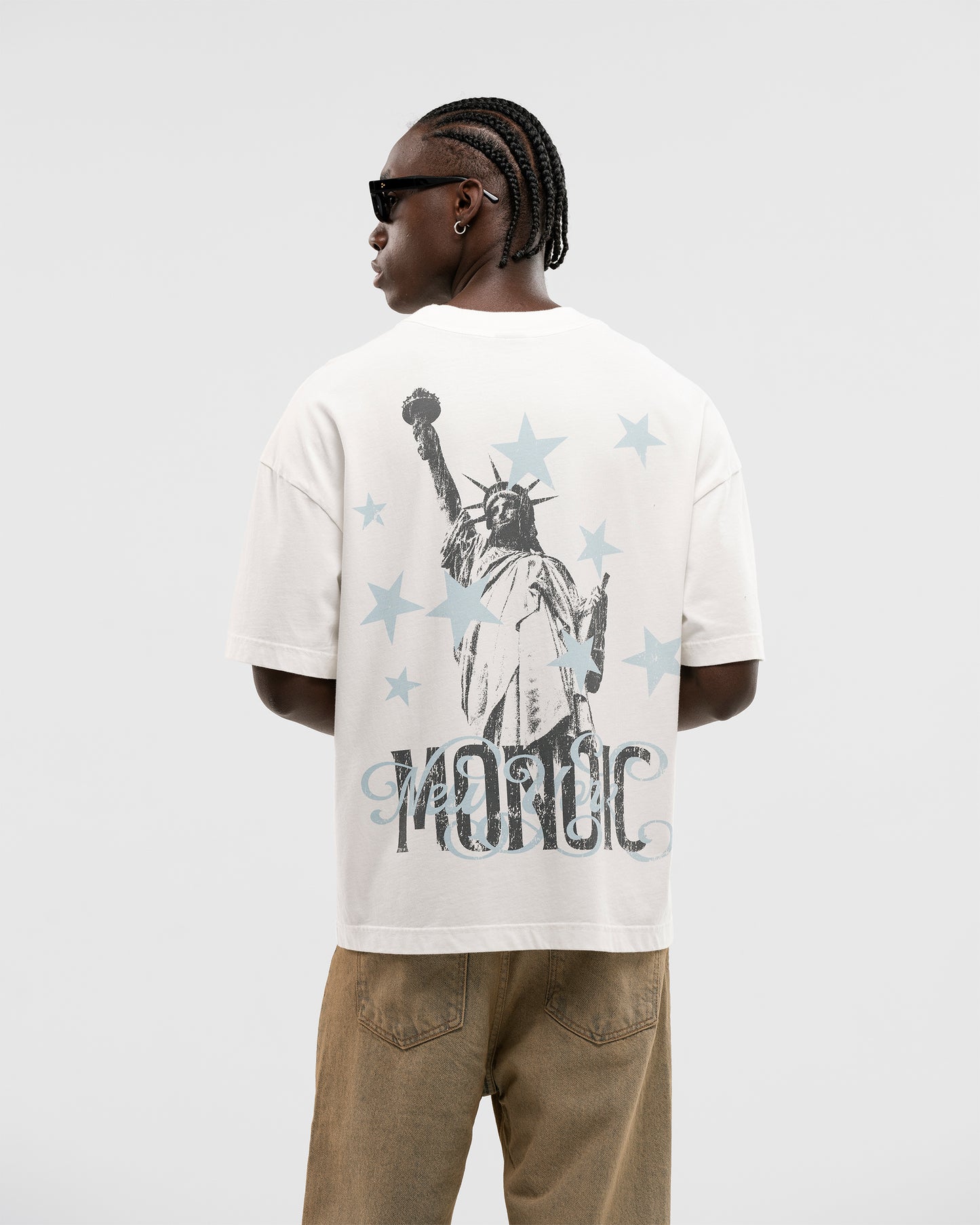 NY FREEDOM BOXY FIT WHITE MONOIC