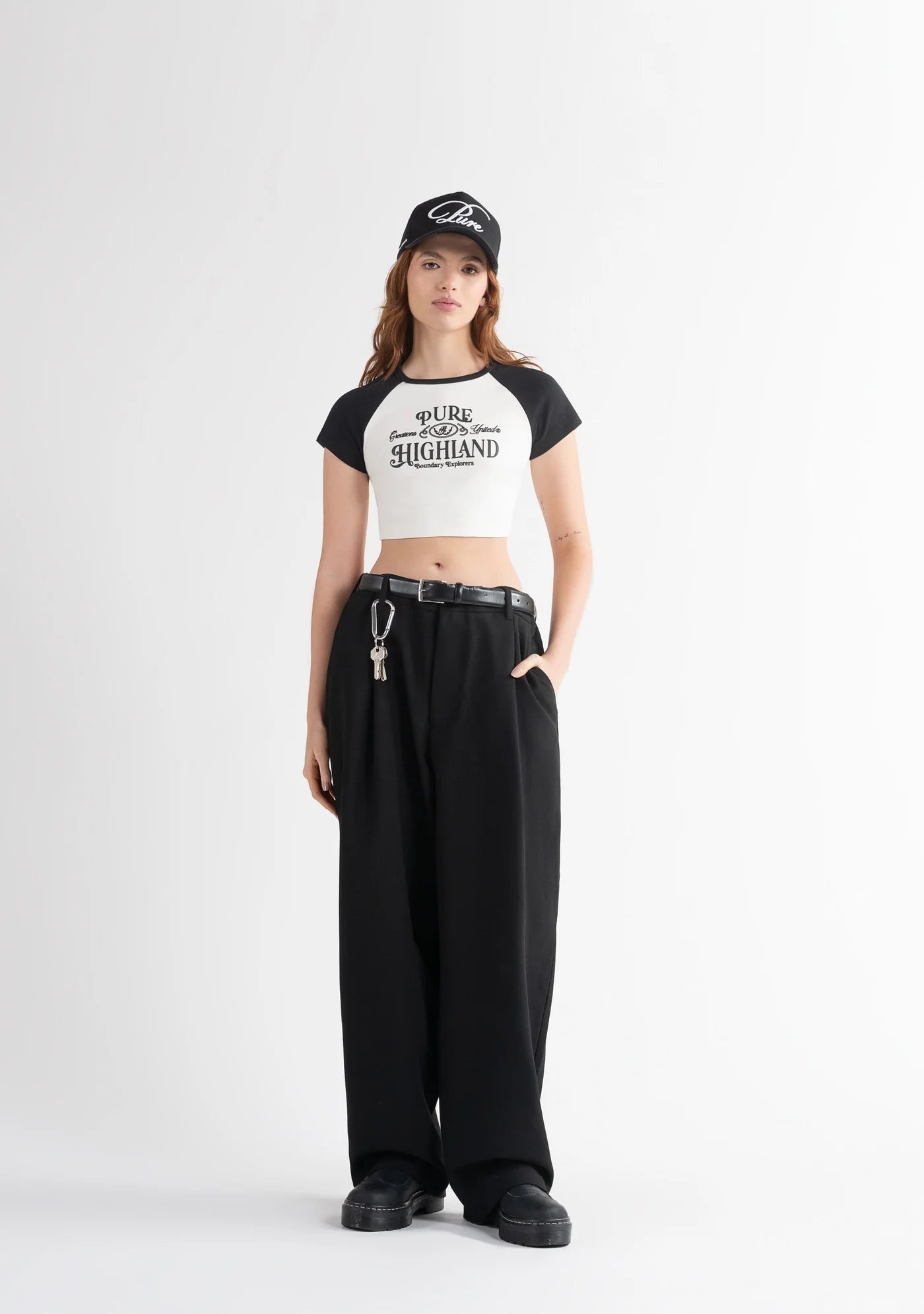 HIGHLAND BLACK BABY TEE PURE