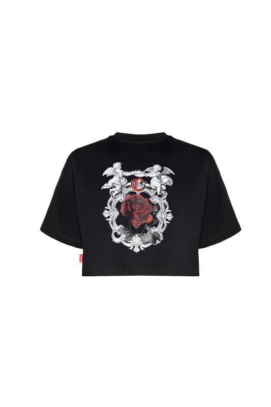 SOFFERENZA CROP TOPS NEGRO CLEMONT
