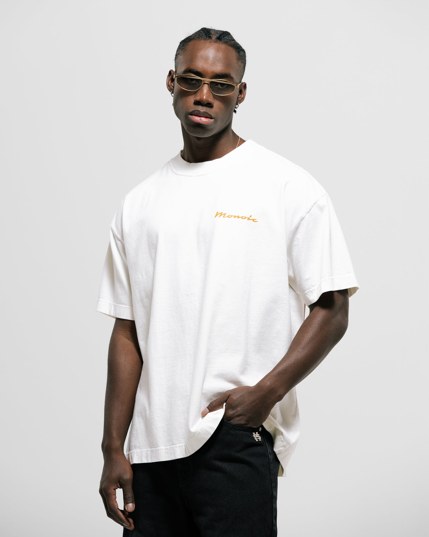 Camiseta Oversized Di Como Blanco Hueso MONOIC