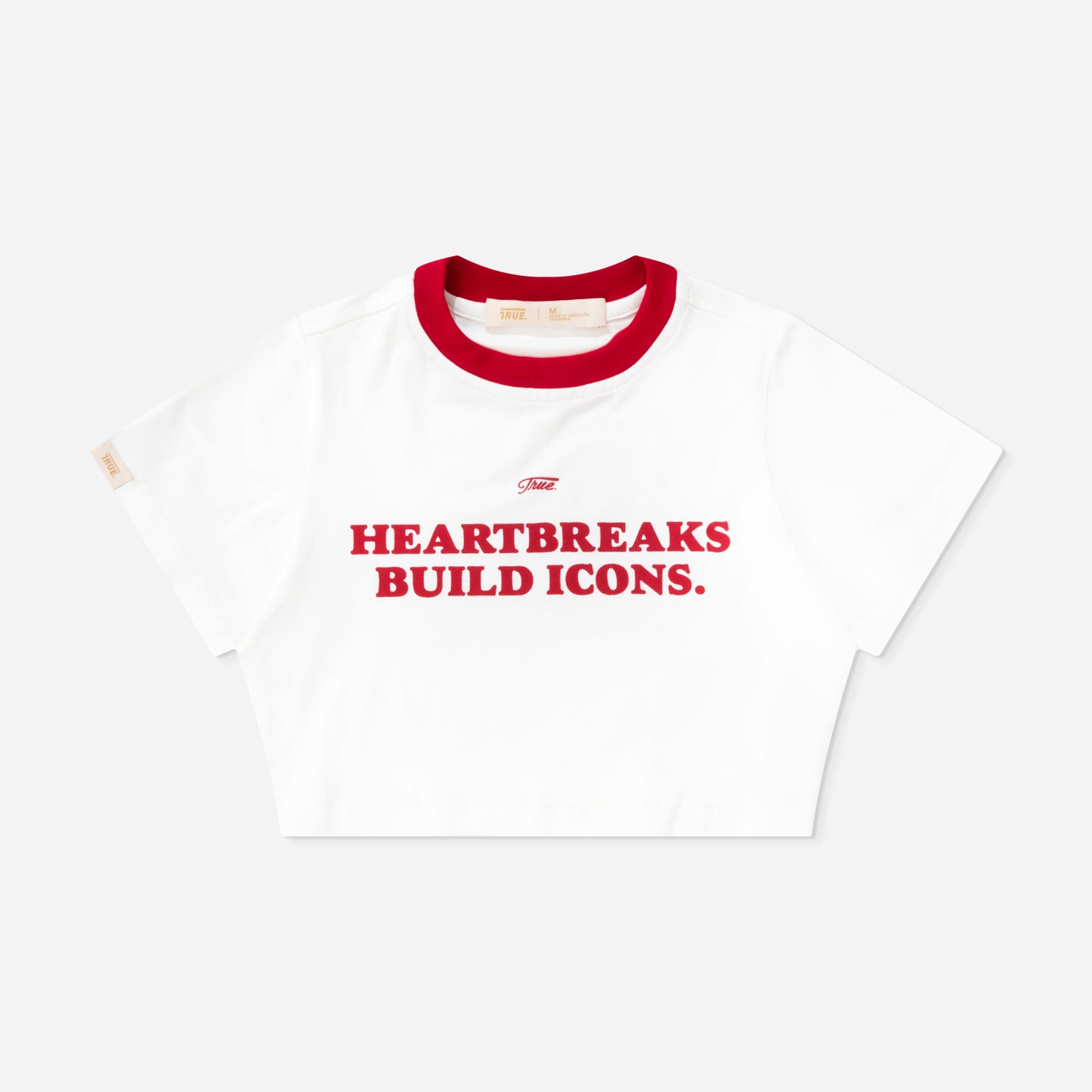 ICONS CROPPED SLIM TEE CREAM