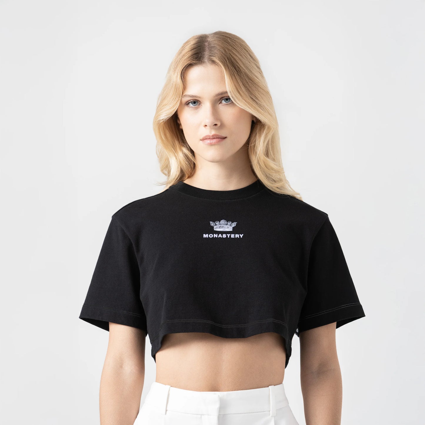APHRA CROP TOP BLACK METEORITE MONASTERY