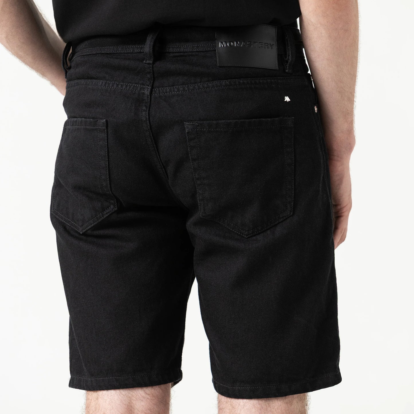 PANTRER DENIM SHORT BLACK MONASTERY