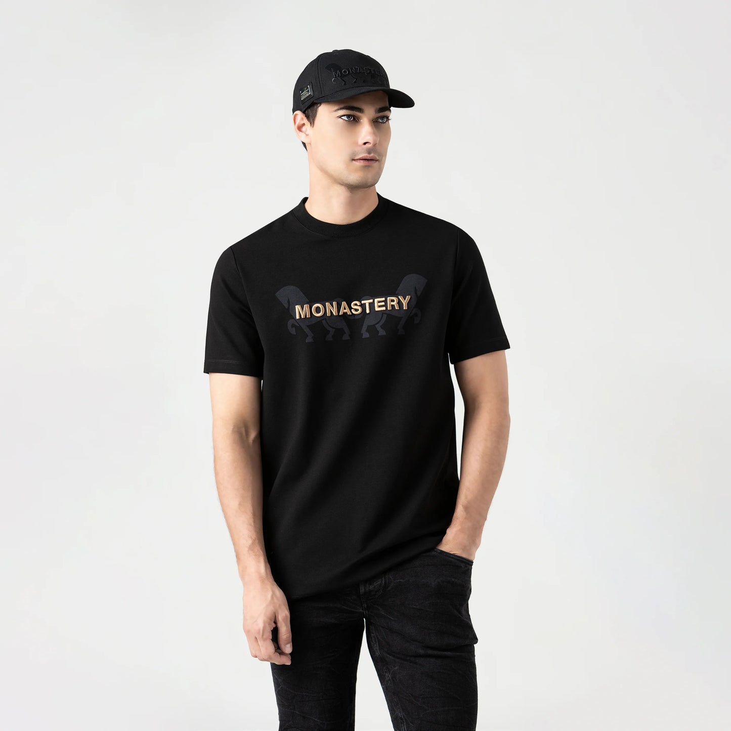 MUSTANG T-SHIRT BLACK MONASTERY