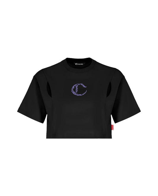 CROP TOP OVERSIZE  SACRALITA BLACK CLEMONT