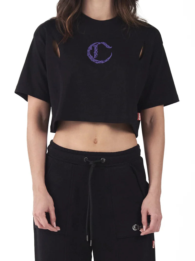 CROP TOP OVERSIZE  SACRALITA BLACK CLEMONT