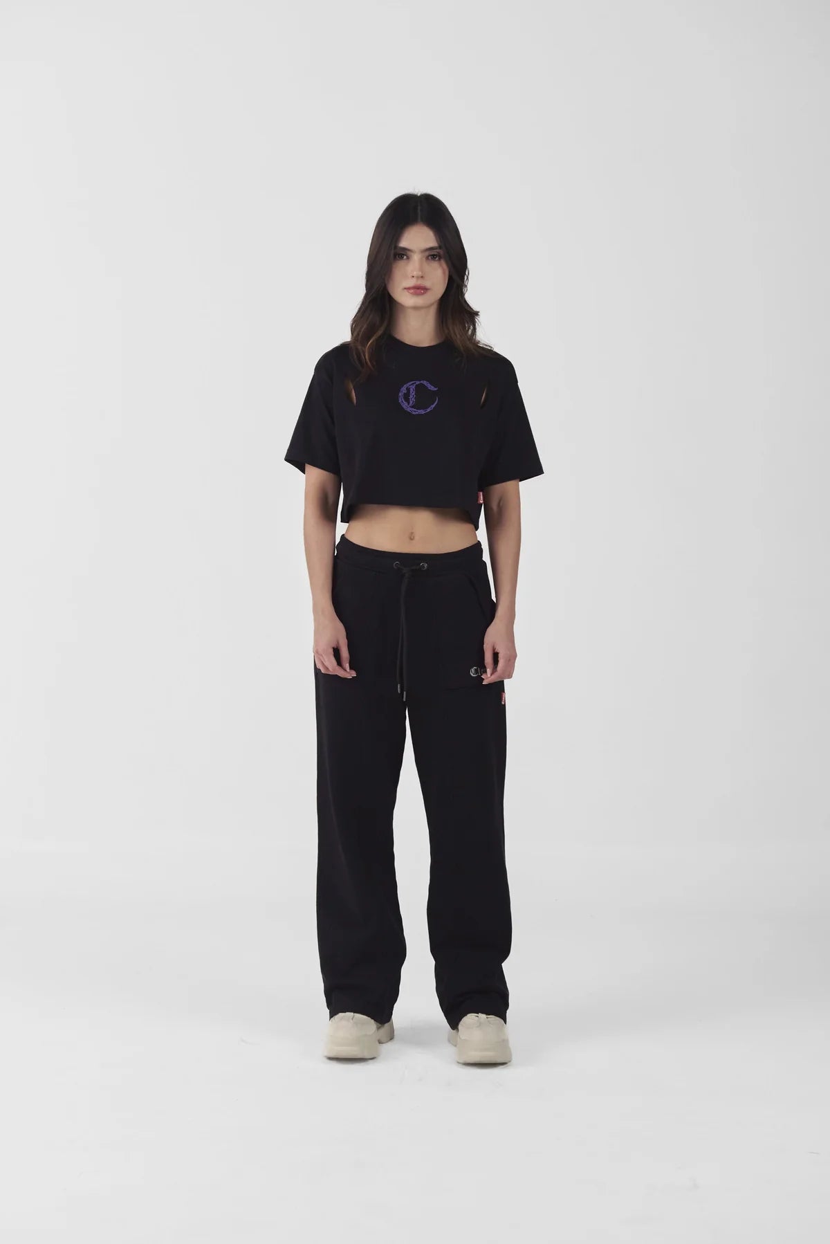 CROP TOP OVERSIZE  SACRALITA BLACK CLEMONT