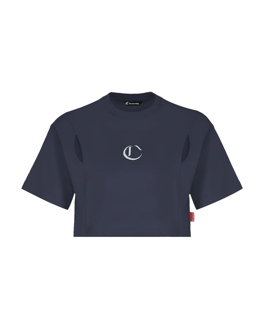 CROP TOP OVERSIZE ILLUMINAZIONE DARKBLUE CLEMONT