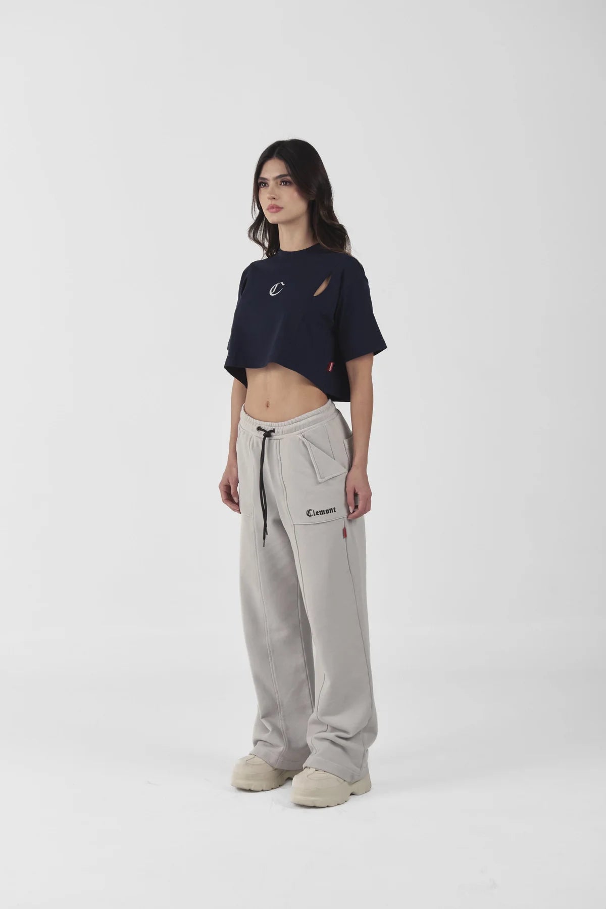 CROP TOP OVERSIZE ILLUMINAZIONE DARKBLUE CLEMONT