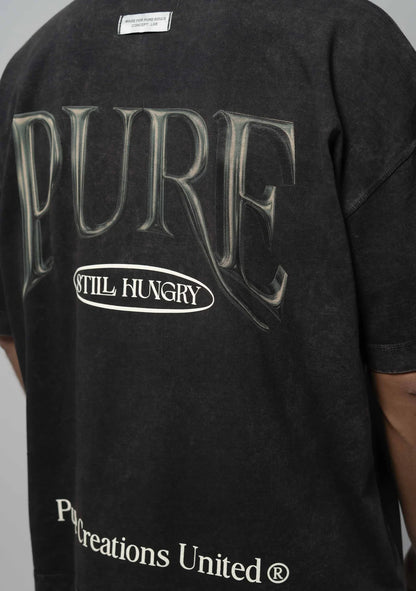 STILL HUNGRY WASHED GRAY T-SHIRT