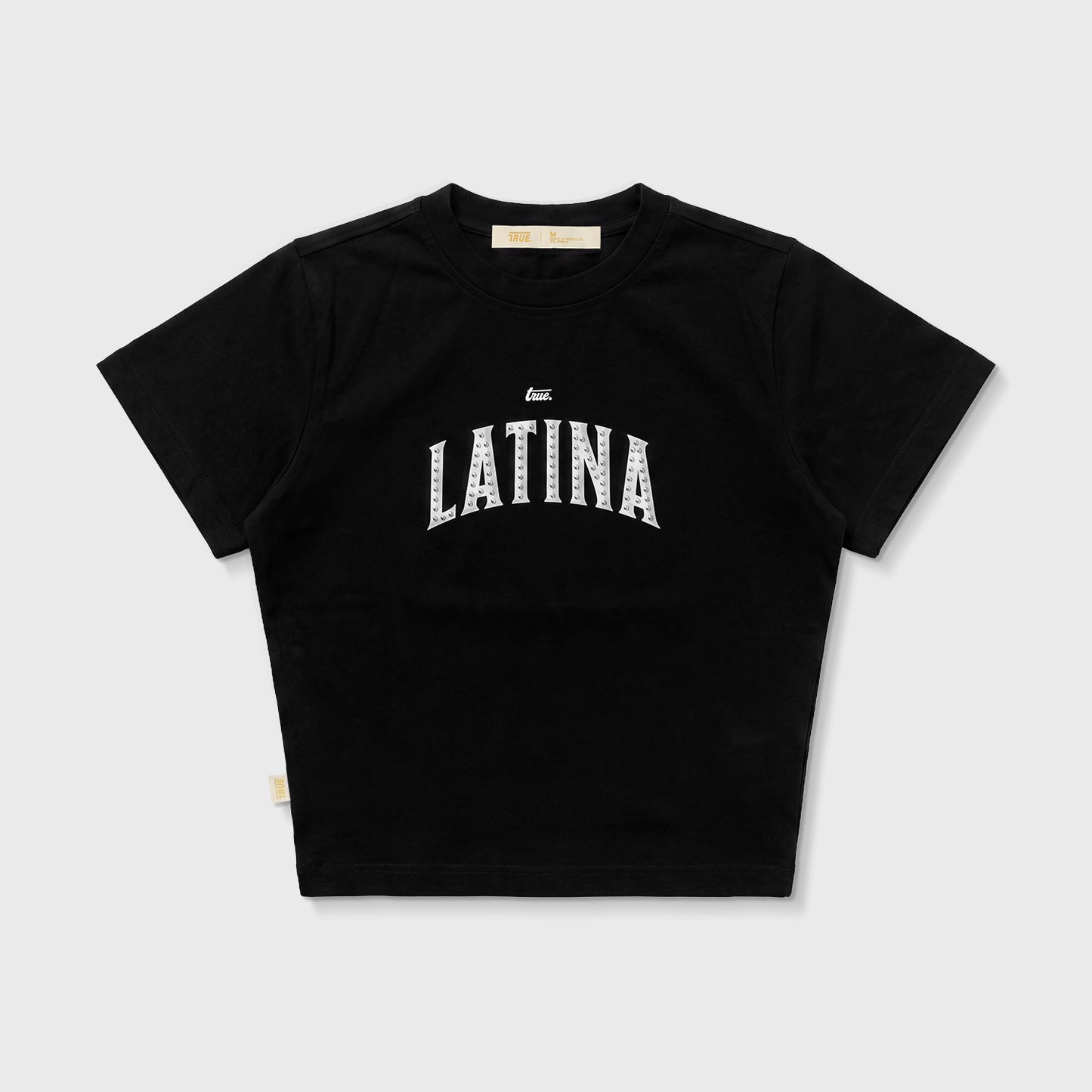 LATINA BABY TEE BLACK TRUE