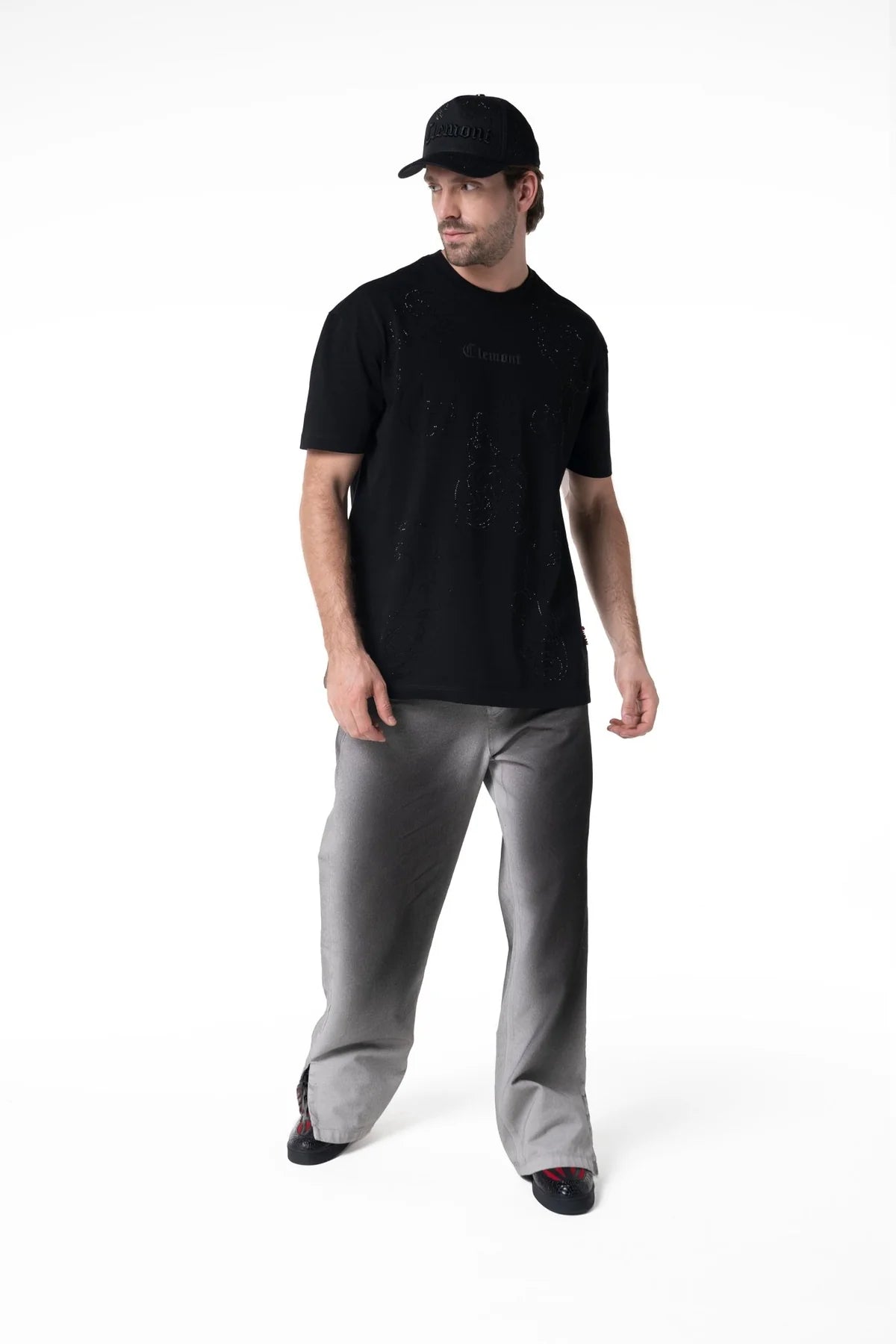 RILASCIO T-SHIRT NEGRO CLEMONT