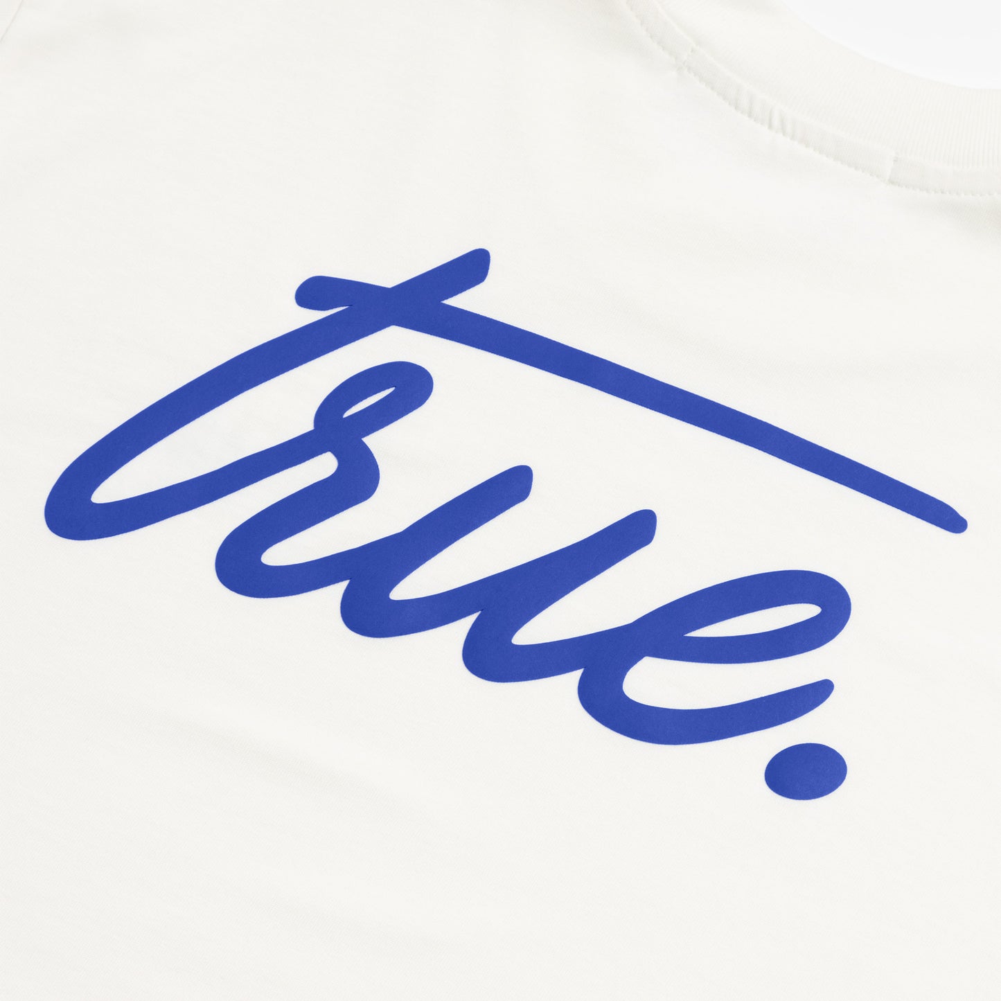 Cursive Logo T-Shirt Cream True