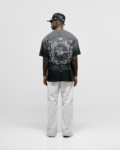 Camiseta Oversized Cavallo Negro Desgastado MONOIC