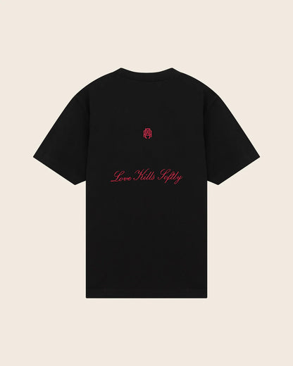 VELVET T-SHIRT OVERSIZED BLACK AP CROWN