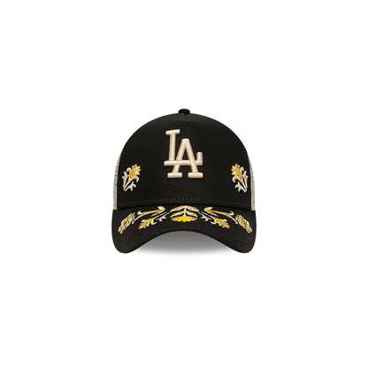 Los Angeles Dodgers MLB Floral 9FORTY Ajustable Negra Unisex New Era