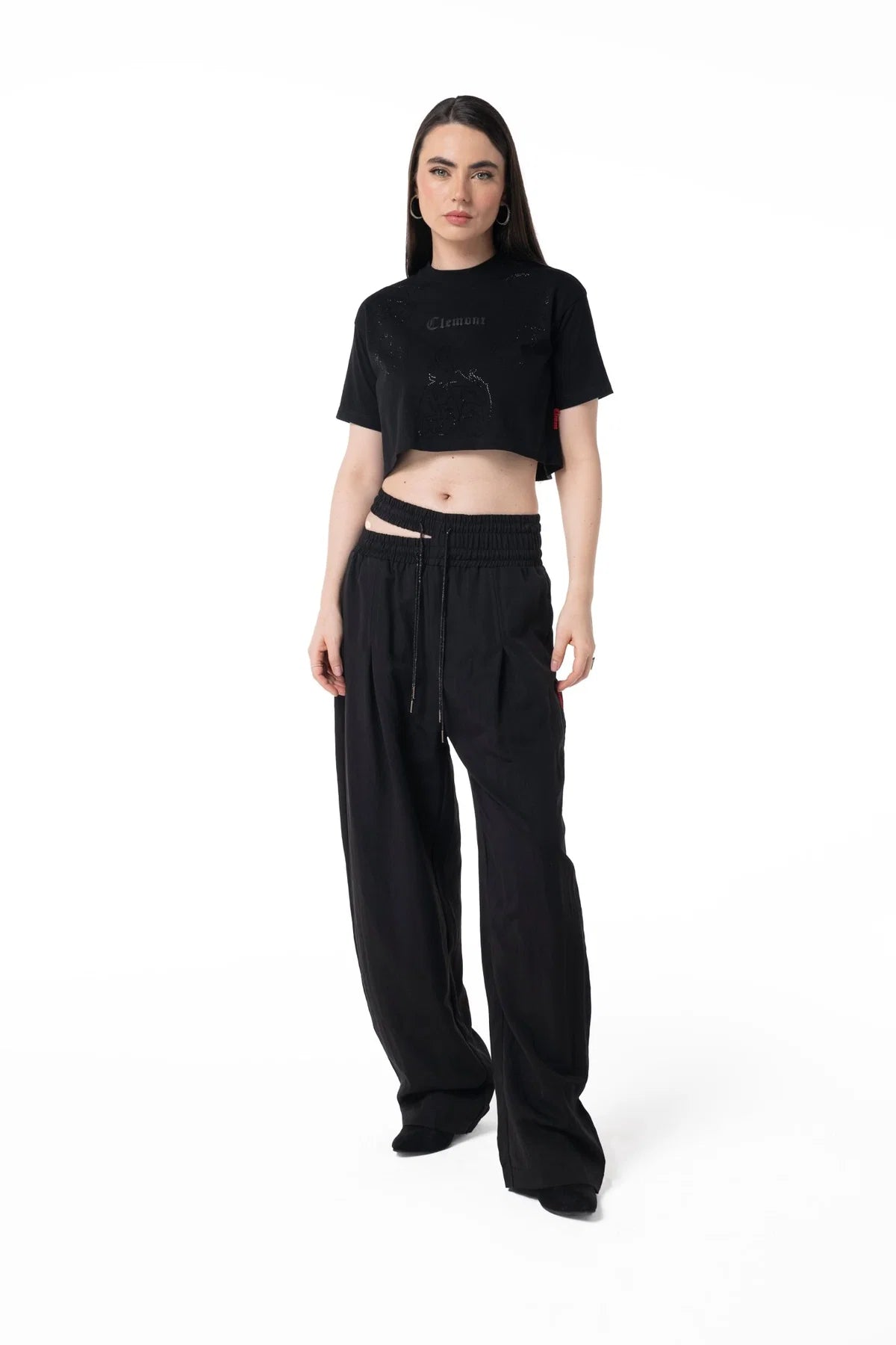 ANNEGARE CROP TOP NEGRO CLEMONT
