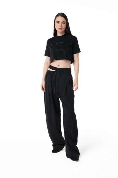 ANNEGARE CROP TOP NEGRO CLEMONT