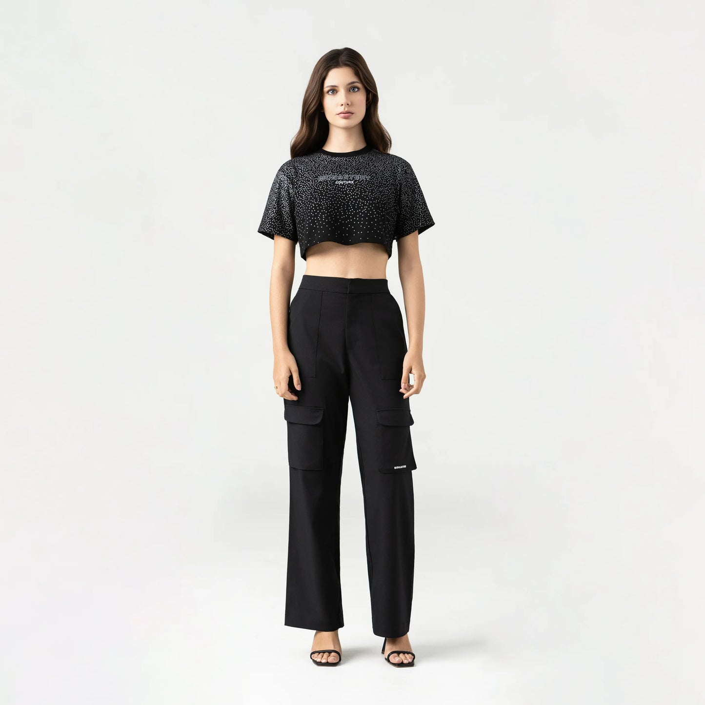 TESSIE CROP TOP BLACK MONASTERY