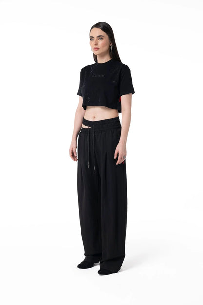 ANNEGARE CROP TOP NEGRO CLEMONT