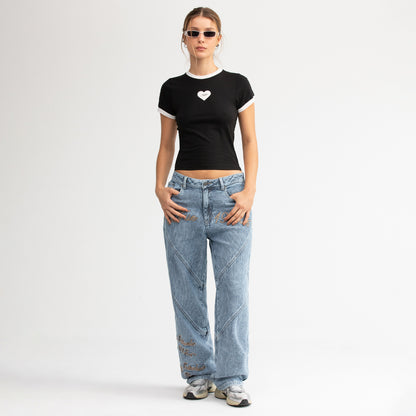 MEMORIES SLIM TEE BLACK TRUE