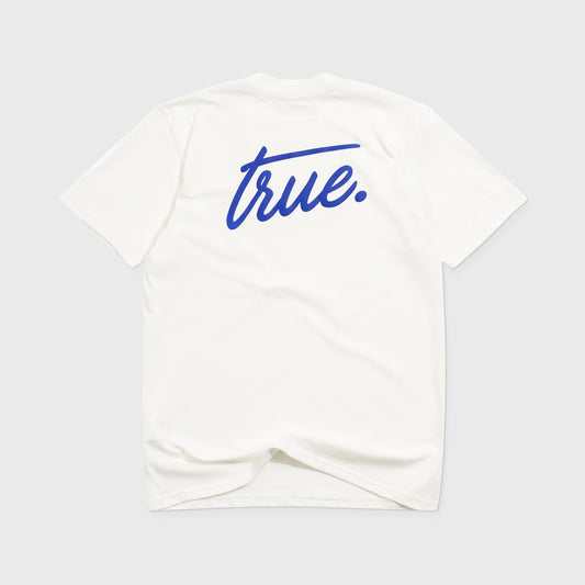 Cursive Logo T-Shirt Cream True
