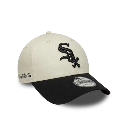 Chicago White Sox MLB Side Script 9FORTY Ajustable Beige Unisex New Era