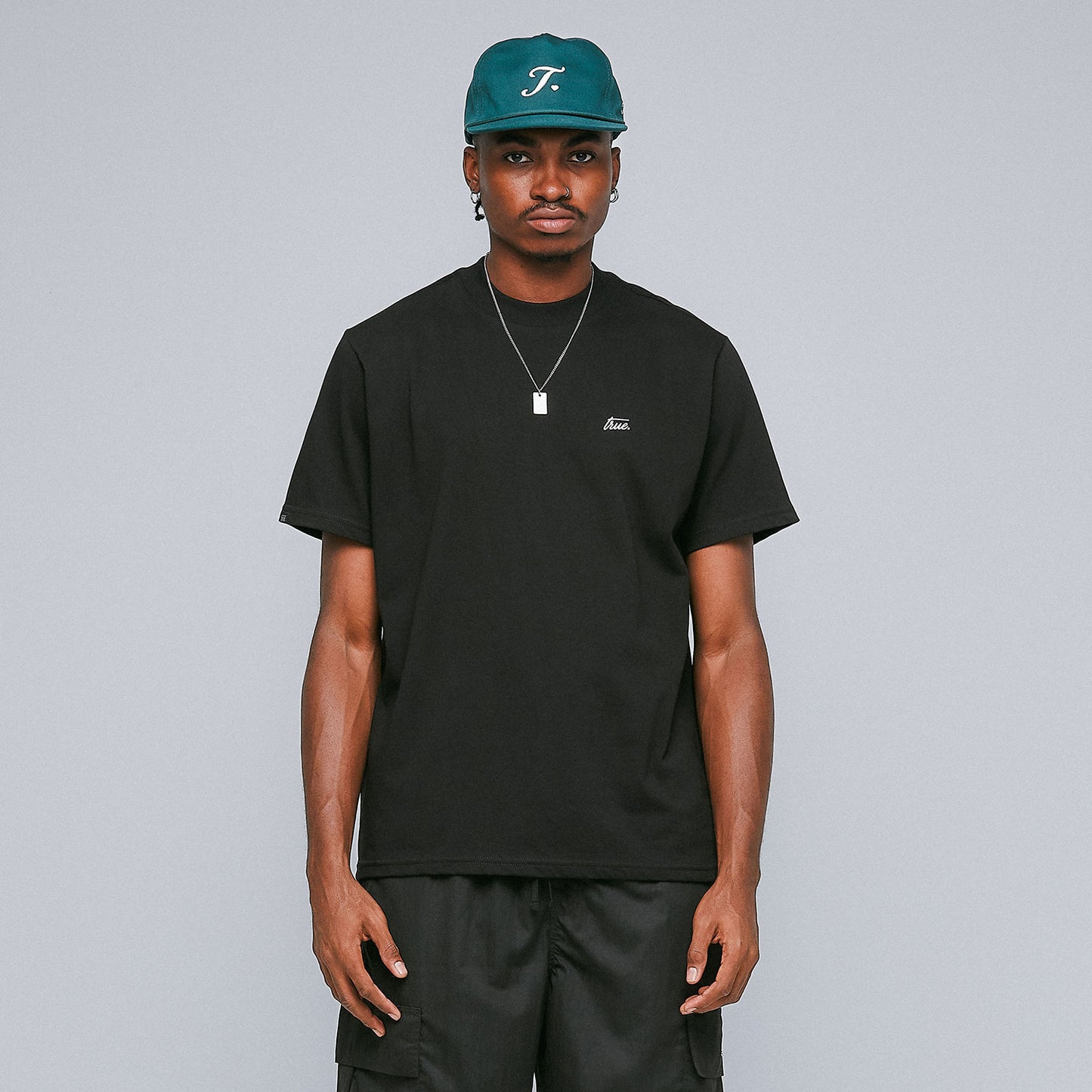 Cursive Logo T-Shirt Black True