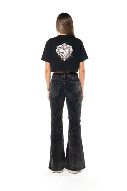 RISTORO CROP TOP OVERSIZED NEGRO CLEMONT