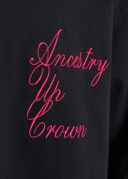 VELVET T-SHIRT OVERSIZED BLACK AP CROWN