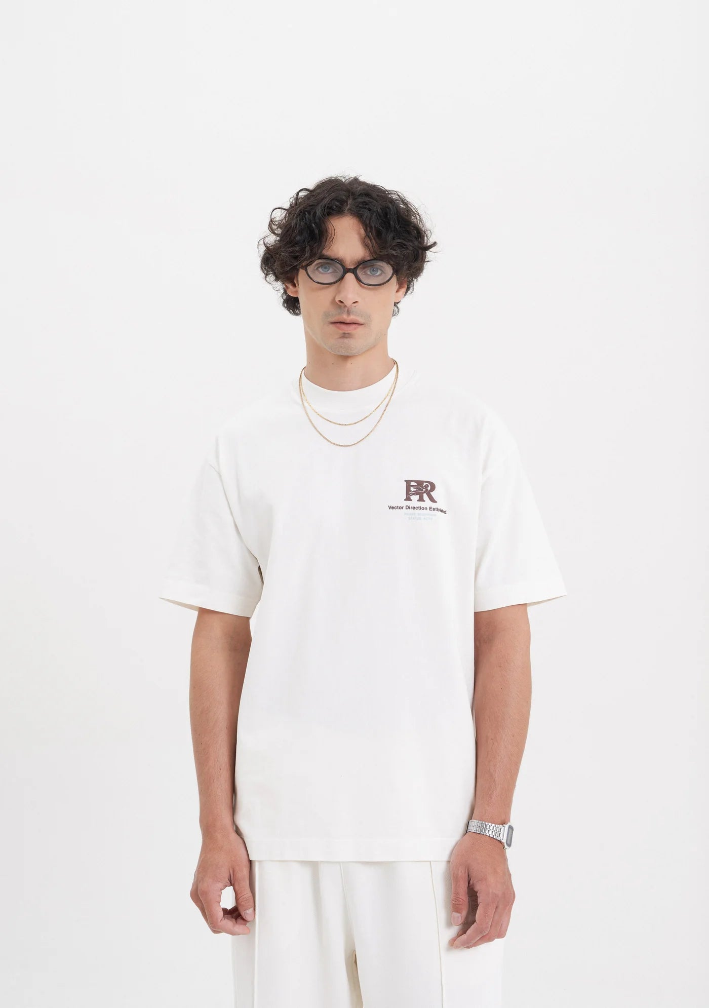 ACROSS THE LINES WHITE T-SHIRT PURE