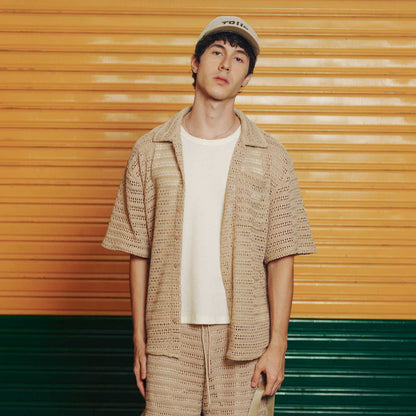 TEXTURED BOXY SHIRT TRUE