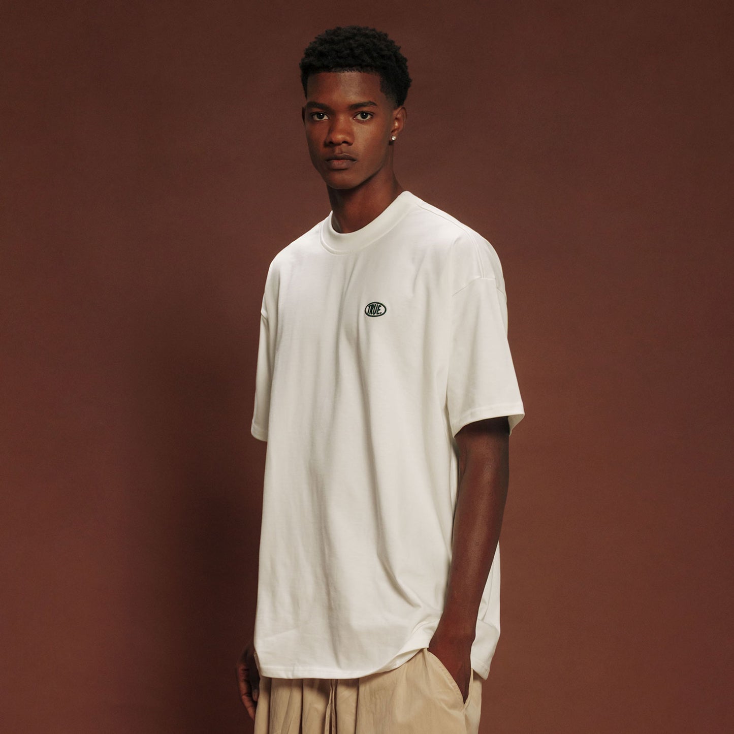 True Uniform Oversized T-Shirt Cream
