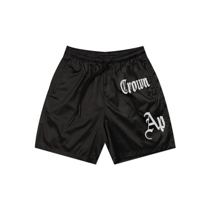 GRIM BLACK SHORTS AP CROWN