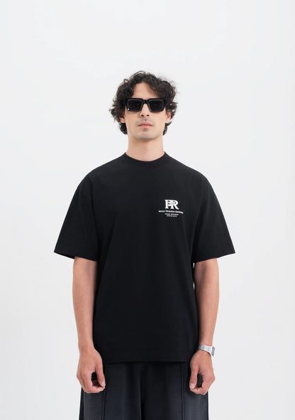 ACROSS THE LINES BLACK PURE WORLDWIDE T-SHIRT PURE