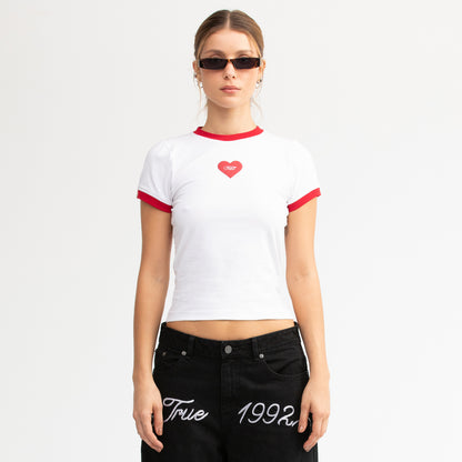 MEMORIES SLIM TEE WHITE TRUE