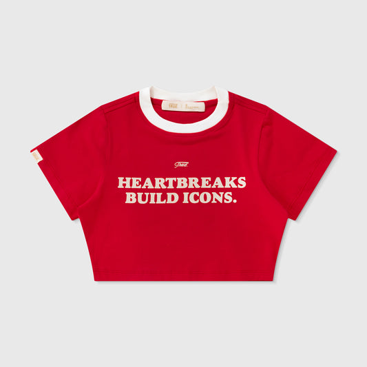 ICONS CROPPED SLIM TEE RED