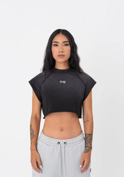 ATELIER BLACK CROP TOP PURE