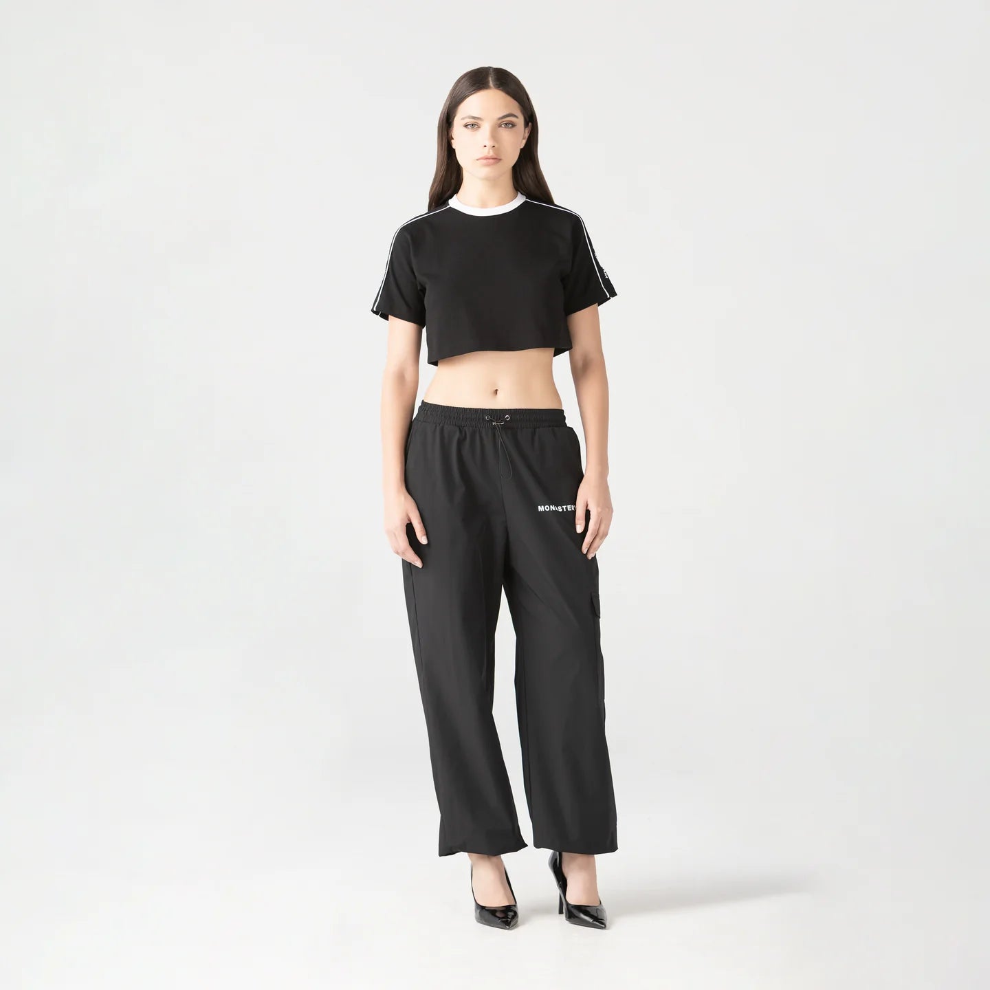 JANAN CROP TOP BLACK MONASTERY