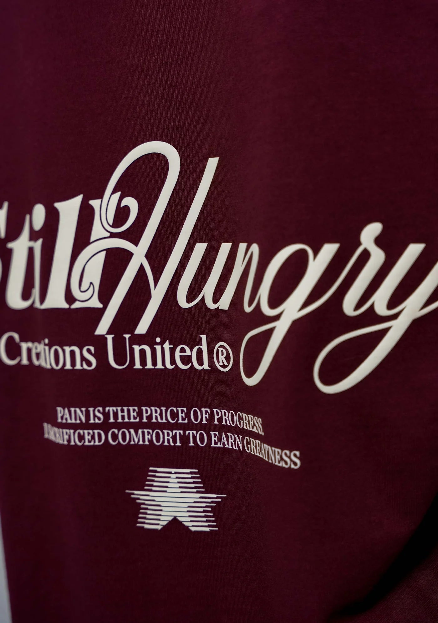 STILL HUNGRY BURGUNDY OVERSIZED PURE